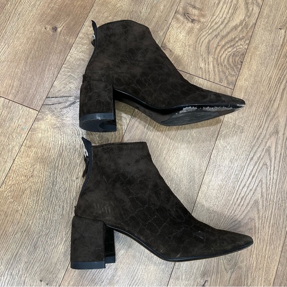 AGL dark brown suede ankle moc croc boot Size 38.5 / US 8.5 - Picture 8 of 16